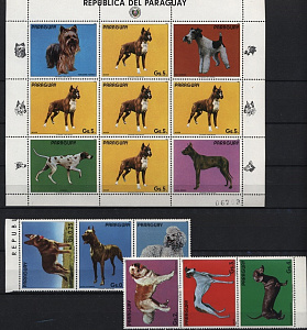 Парагвай, Собаки, 1984, 6 марок+малый лист